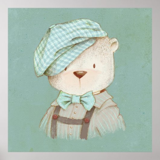 Teddy Bear Whimsy Niedlich Adorable Sweet Poster (Vorne)