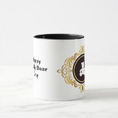 Teddy Bear White Silhouette Kaffee Tasse (Zentrum)