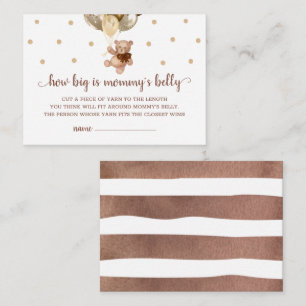 Teddy Bear wie groß ist Mama's Bauchegarte Begleitkarte