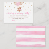 Teddy Bear wie groß ist Mama's Bauchegarte Begleitkarte (Vorne/Hinten)