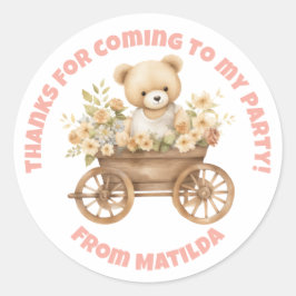 Teddy Bear Wildblume Floral Vielen Dank Sticker