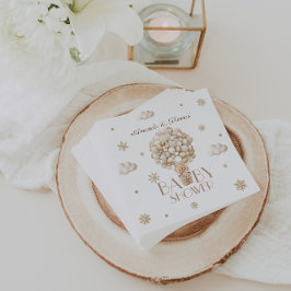 Teddy Bear Winter Baby Shower Gender Neutral Serviette