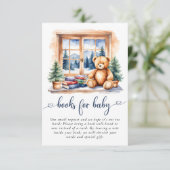 Teddy Bear Winter Boy Babydusche Bücher für Baby Begleitkarte (Stehend Vorderseite)