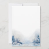 Teddy Bear Winter snowflakes Blue Boy Baby shower  Einladung (Rückseite)