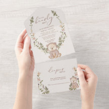 Teddy Bear wir können frühes Abwarten Baby Dusche