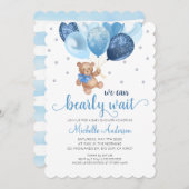 Teddy Bear wir können frühes Abwarten Baby Dusche Einladung (Vorne/Hinten)