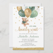 Teddy Bear wir können frühes Abwarten Baby Dusche Einladung (Vorderseite)