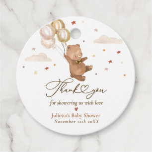 Teddy Bear wir können frühes Abwarten Baby Dusche Geschenkanhänger