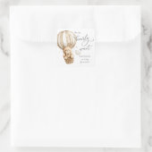 Teddy Bear wir können frühes Abwarten Baby Dusche Quadratischer Aufkleber (Tasche)