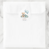 Teddy Bear wir können frühes Abwarten Baby Dusche Runder Aufkleber (Tasche)