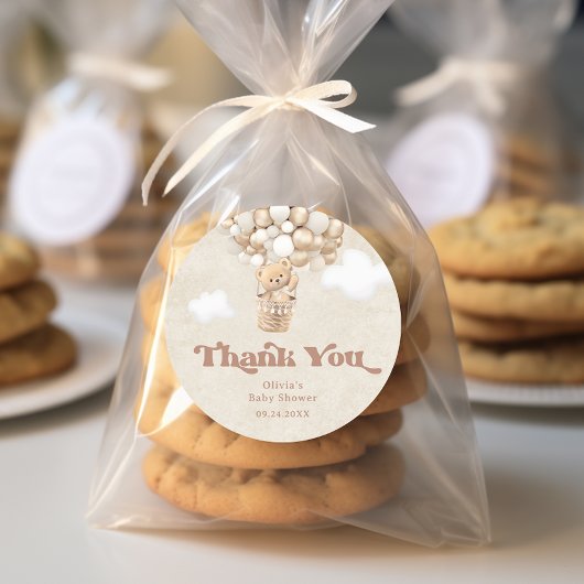 Teddy Bear wir können frühes Abwarten Baby Dusche Runder Aufkleber