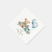 Teddy Bear wir können frühes Abwarten Baby Dusche Serviette (Ecke)