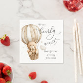 Teddy Bear wir können frühes Abwarten Baby Dusche Serviette (Beispiel)