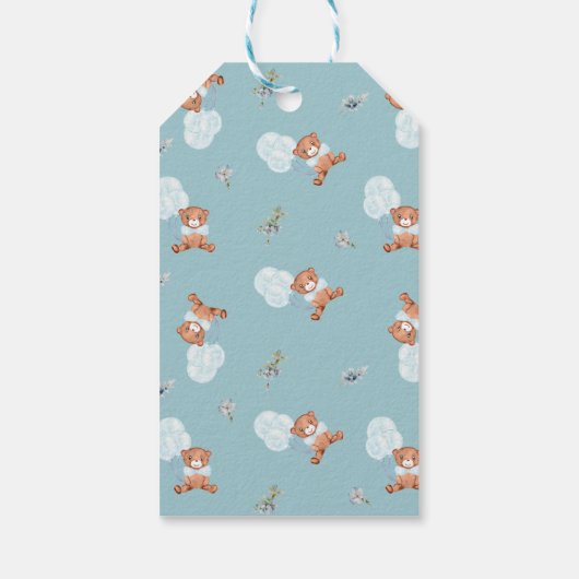 Teddy Bear wir können frühzeitig abwarten Baby Dus Geschenkanhänger (Rückseite)