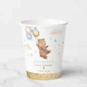 Teddy Bear wir können frühzeitig abwarten Baby Dus Pappbecher (Rückseite)