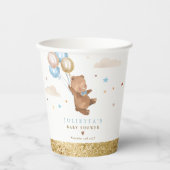 Teddy Bear wir können frühzeitig abwarten Baby Dus Pappbecher (Vorderseite)