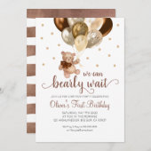 Teddy Bear wir können frühzeitig auf den ersten Ge Einladung (Vorne/Hinten)