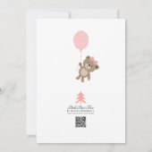 Teddy Bear wir können frühzeitig Mädchen Baby Dusc Einladung (Rückseite)