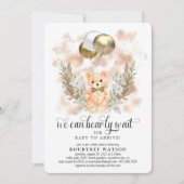 Teddy Bear wir können frühzeitig neutrale Babydusc Einladung (Vorderseite)