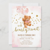 Teddy Bear wir können frühzeitig warten Sweet Birt Einladung (Vorderseite)