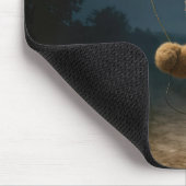 Teddy Bear With a Moon Balloon Mousepad (Ecke)