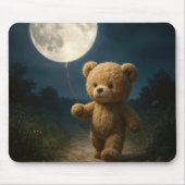 Teddy Bear With a Moon Balloon Mousepad (Vorne)