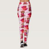 Teddy Bear With Heart Balloons Pattern Leggings (Rückseite)