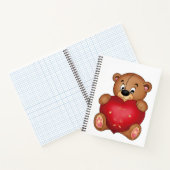 Teddy Bear with Heart Sprichwort Hello Lovely Notizblock (Innenseite)