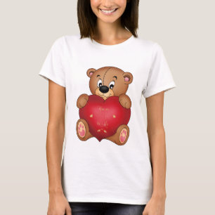 Teddy Bear with Heart Sprichwort Hello Lovely T-Shirt