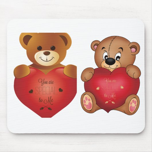 Teddy Bear with Heart - Sweet Teddy Bear with Hear Mousepad (Vorne)