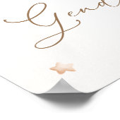 Teddy Bear with Neutral Balloons Gender Reveal Poster (Ecke)