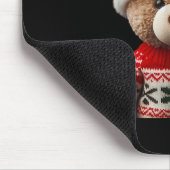 Teddy Bear With Santa Hat Christmas Xmas Lover Kid Mousepad (Ecke)