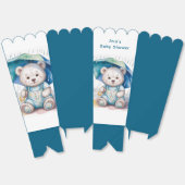 Teddy Bear With Umbrella Boy Baby Shower  Geschenkschachtel (Ungeklappt)