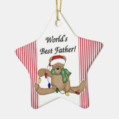 Teddy Bear World's Best Father Ornament (Links)