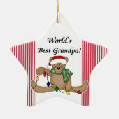 Teddy Bear World's Best Opa Ornament (Vorne)