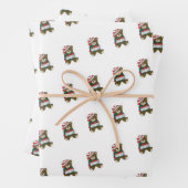 Teddy Bear Wrapping Paper Flat Sheet Set 3 Geschenkpapier Set (Beispiel)