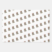 Teddy Bear Wrapping Paper Flat Sheet Set 3 Geschenkpapier Set (Vorderseite)