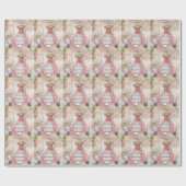 Teddy Bear Wrapping Paper Geschenkpapier (Flach)