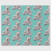 Teddy Bear Wrapping Paper Geschenkpapier (Flach)