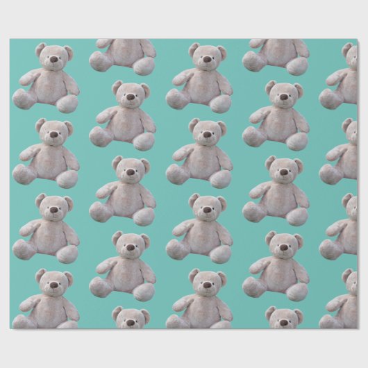 Teddy Bear Wrapping Paper Geschenkpapier (Flach)