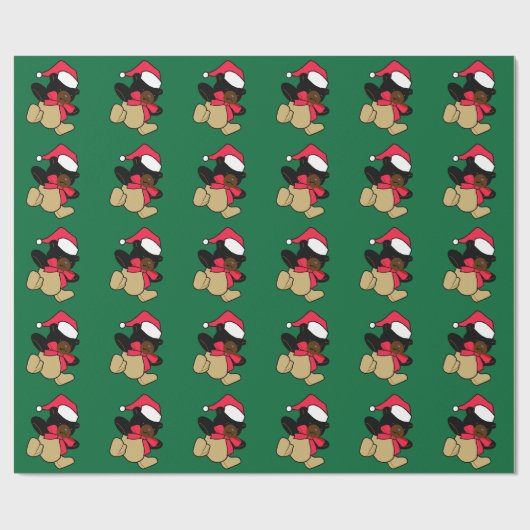 Teddy Bear Wrapping Paper Geschenkpapier (Flach)