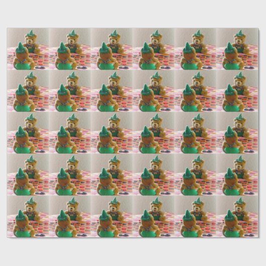 Teddy Bear Wrapping Paper Geschenkpapier (Flach)