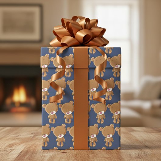 Teddy Bear Wrapping Paper Geschenkpapier Set
