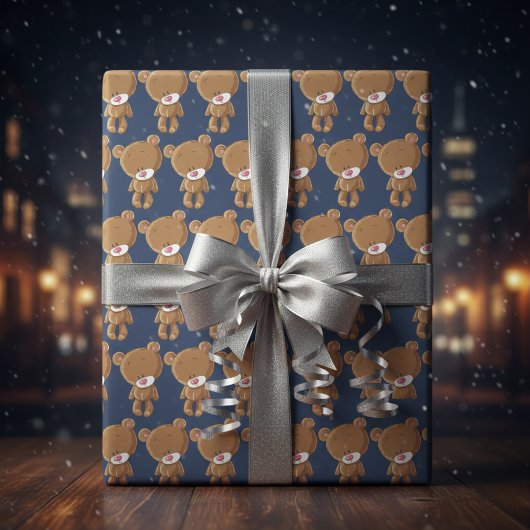Teddy Bear Wrapping Paper Geschenkpapier Set