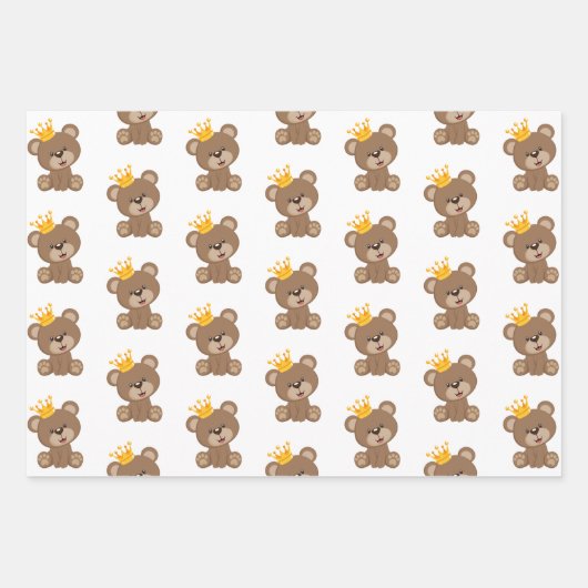 Teddy Bear Wrapping Paper Sheets Geschenkpapier Set (Vorderseite 2)