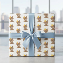 Teddy Bear Wrapping Paper Sheets