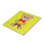 Teddy Bear Yellow Geometric Keramik Tile Fliese (Seite)