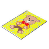 Teddy Bear Yellow Geometric Spiral Foto Notebook Notizblock (Linke Seite)