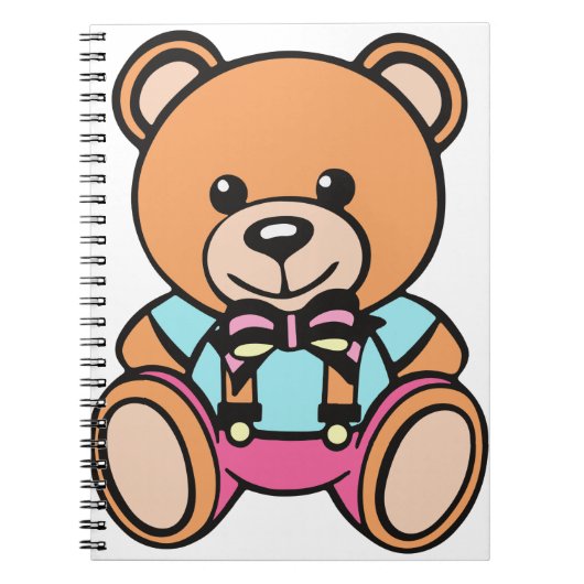 Teddy Bear Zeichnend Notizblock (Vorderseite)
