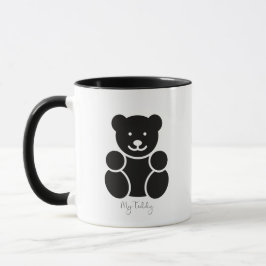 Teddy Bear Zwei-Tonen-Black-White-Kaffee-Cup Tasse